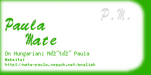 paula mate business card